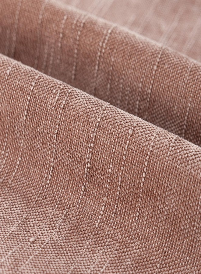 Foindtower Pack of 2 Soft Textured Chenille Throw Decorative Pillow Covers Square Accent Solid Cushion Cover Neutral Lumbar Pillow Case for Couch Sofa Bedroom Living Room 12x20 Inch,Dusty Pink - Image 3