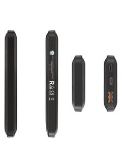 Memorii Leather Power Bank by @memorii Premium Gift power bank 10000mah Recycled Leather Power Bank with 18W PD fast charging and 10W wireless charging Black  - Image 5
