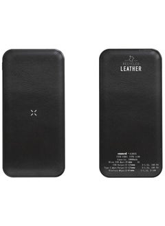 Memorii Leather Power Bank by @memorii Premium Gift power bank 10000mah Recycled Leather Power Bank with 18W PD fast charging and 10W wireless charging Black  - Image 3
