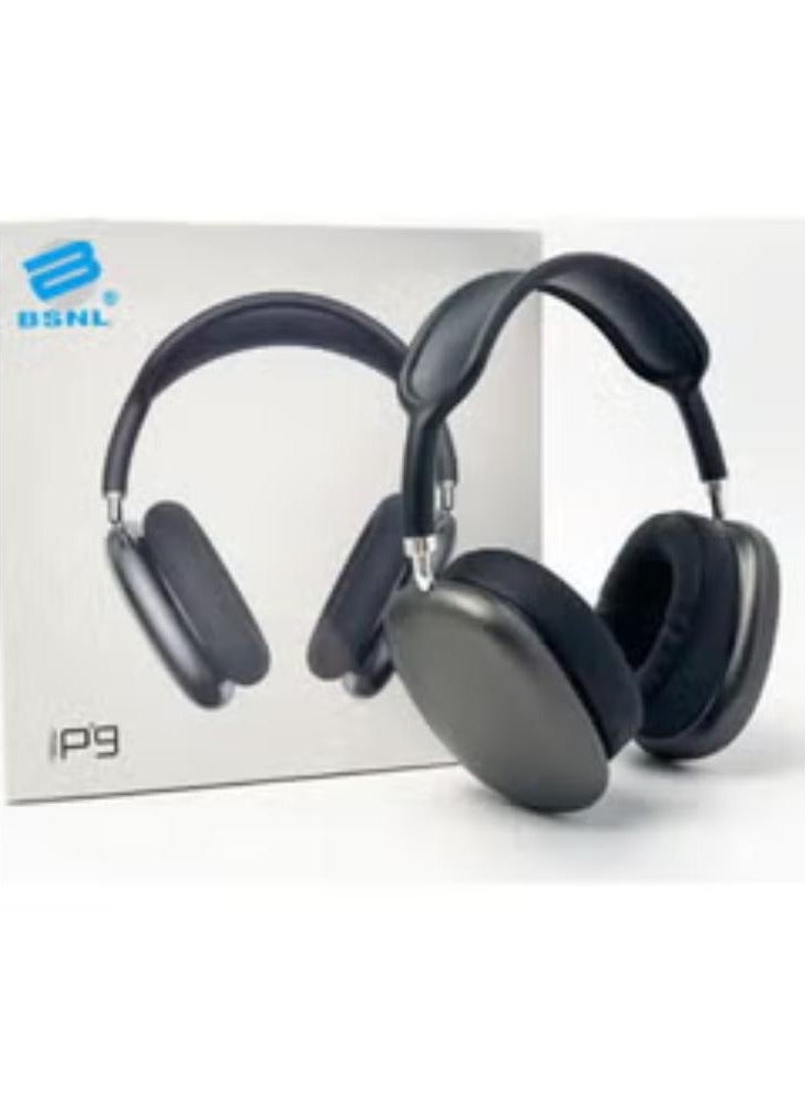 P9 Bluetooth Wireless Headset Over-Ear Headphone With Mic Black/Silver - Image 2