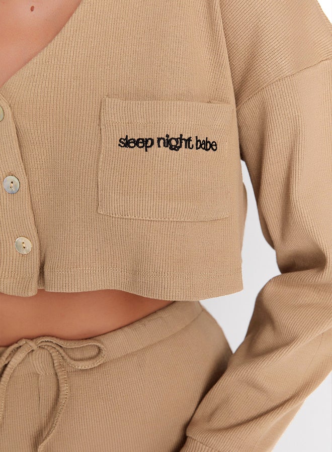 trendyol Woman Sleepwear Beige  - Image 4