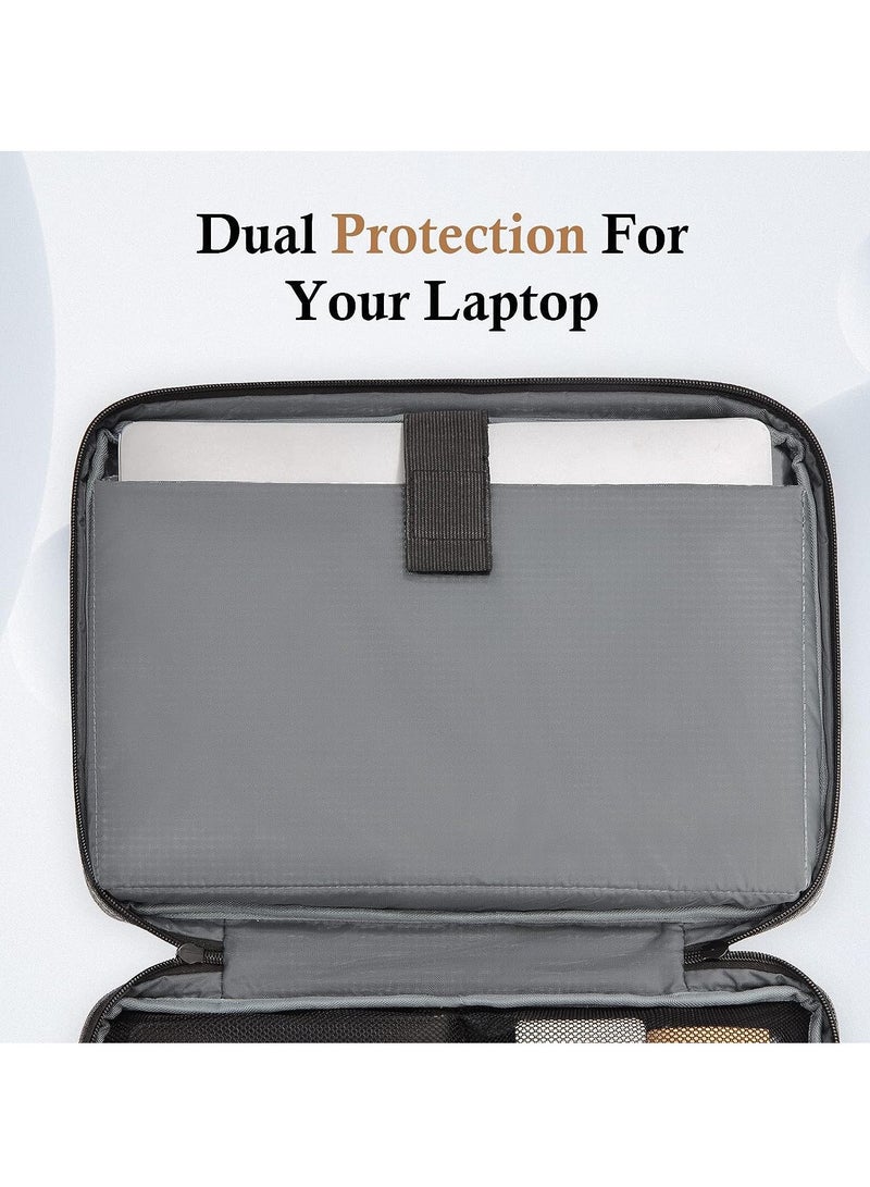 SOLARAE غطاء لابتوب 15-16.1 بوصة، حقيبة كمبيوتر محمول، غلاف لابتوب مقاوم للماء مع حماية من 4 طبقات، حقيبة قماش بسيطة للسفر، حقيبة حمل الكمبيوتر - Image 3