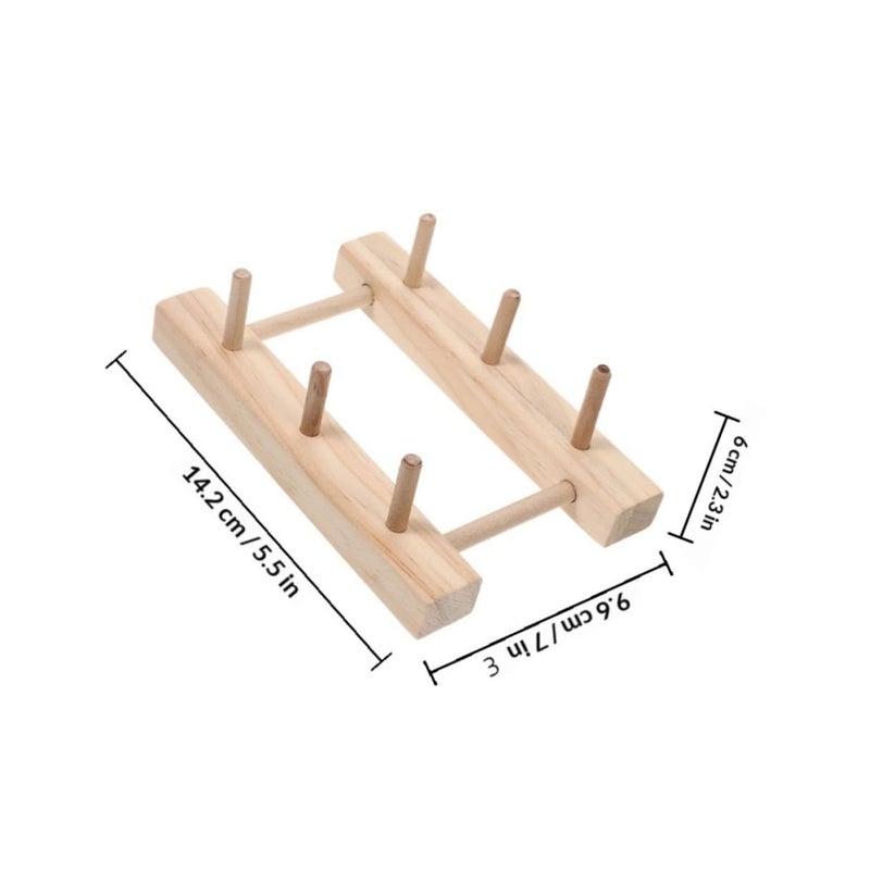 Wooden Spool Organizer And Sewing Thread Storage Stand For Embroidery Floss Bobbins - Image 3