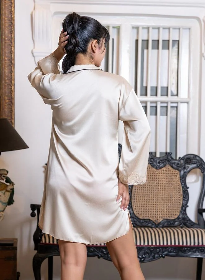 Aadaraya  Aadaraya Nighty Short Notch Collar for Women | Best Price UAE