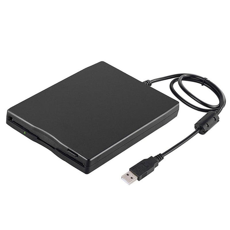 محرك أقراص مرنة خارجي USB محمول مقاس 3.5 بوصة واجهة USB توصيل وتشغيل ضوضاء منخفضة لأجهزة الكمبيوتر واللاب توب أسود - Image 1