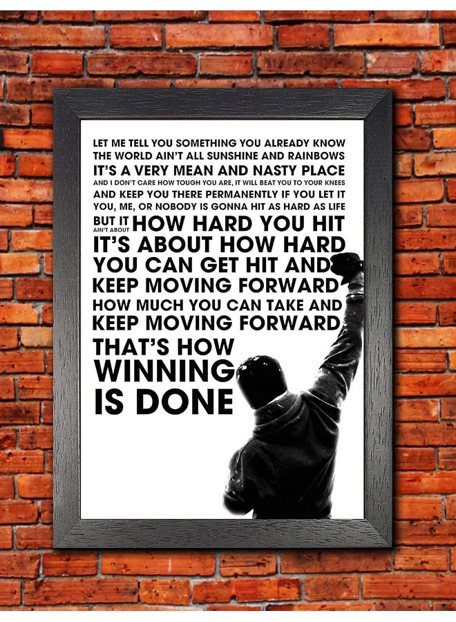 BBPosters Rocky Balboa Sylvester Stallone A3 Unframed Motivation Quote Poster Sport Boxing Photo Inspiration Winner Picture - Image 2