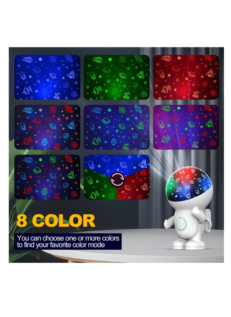 Excefore Star Projector Galaxy Night Light Night Light for Kids Bedroom Astronaut Night Light Projector with 360° Rotating and Timer 8 Color Changing Night Light for Boys and Girls Birthday Gifts  - Image 3