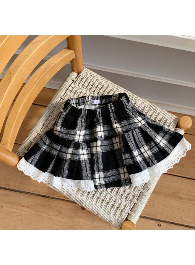 Autumn And Winter Cute Shibuya Hot Girl Lace Retro Plaid Sk Skirt Lolita Skirt Women's Christmas Skirt