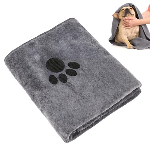 Opvixi Dog Towels for Drying Dogs Large Absorbent Microfiber Dogs Bath Towel 40 x 24 Inch Soft Pet Grooming Towel Dog Shower Bath SuppliesGrey - Image 1