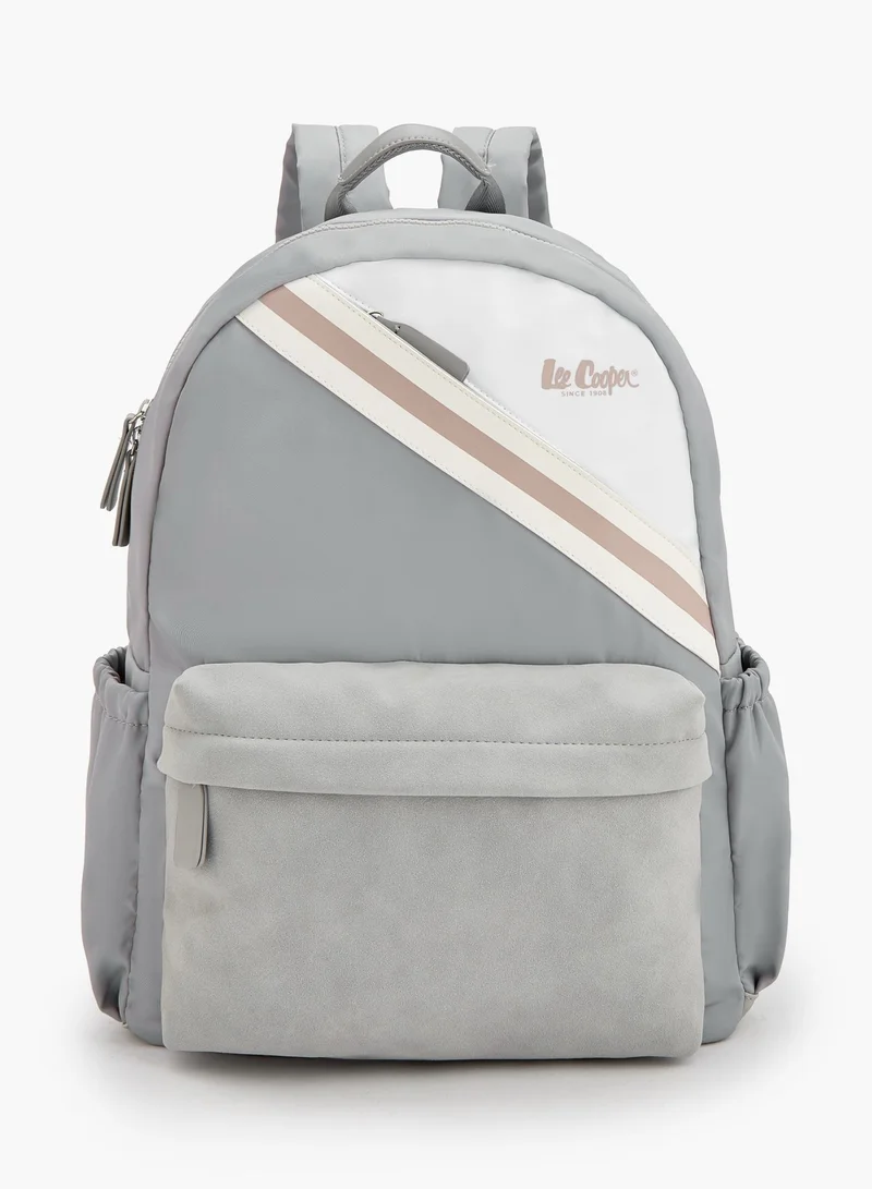 لي كوبر Logo Print School Backpack With Adjustable Shoulder Straps