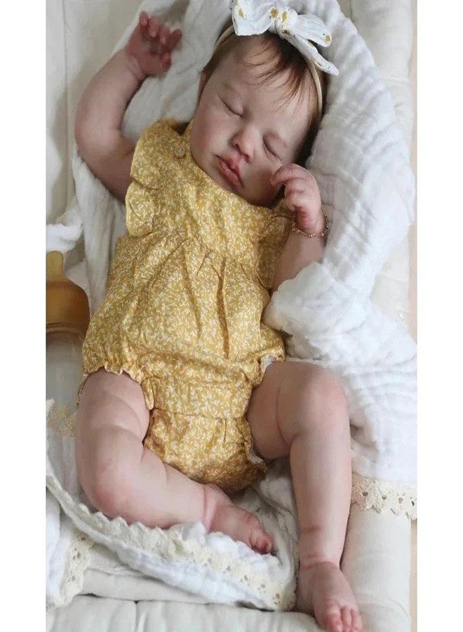 Anano Realistic Reborn Baby Dolls 20 Inch Lifelike Full Silicone Reborn Baby Dolls Girls That Look Like Real Sleeping Newborn Girl Doll, Anatomically Correct Silicone Full Body Babies - Image 5