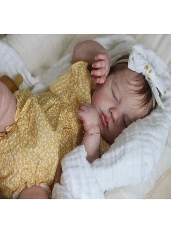 Anano Realistic Reborn Baby Dolls 20 Inch Lifelike Full Silicone Reborn Baby Dolls Girls That Look Like Real Sleeping Newborn Girl Doll, Anatomically Correct Silicone Full Body Babies - Image 4