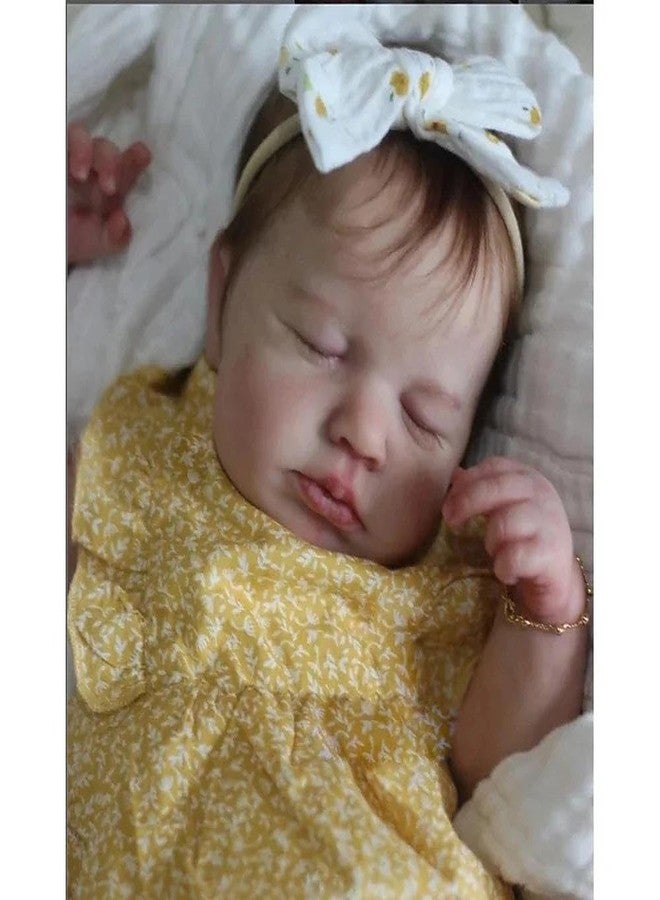 Anano Realistic Reborn Baby Dolls 20 Inch Lifelike Full Silicone Reborn Baby Dolls Girls That Look Like Real Sleeping Newborn Girl Doll, Anatomically Correct Silicone Full Body Babies - Image 3
