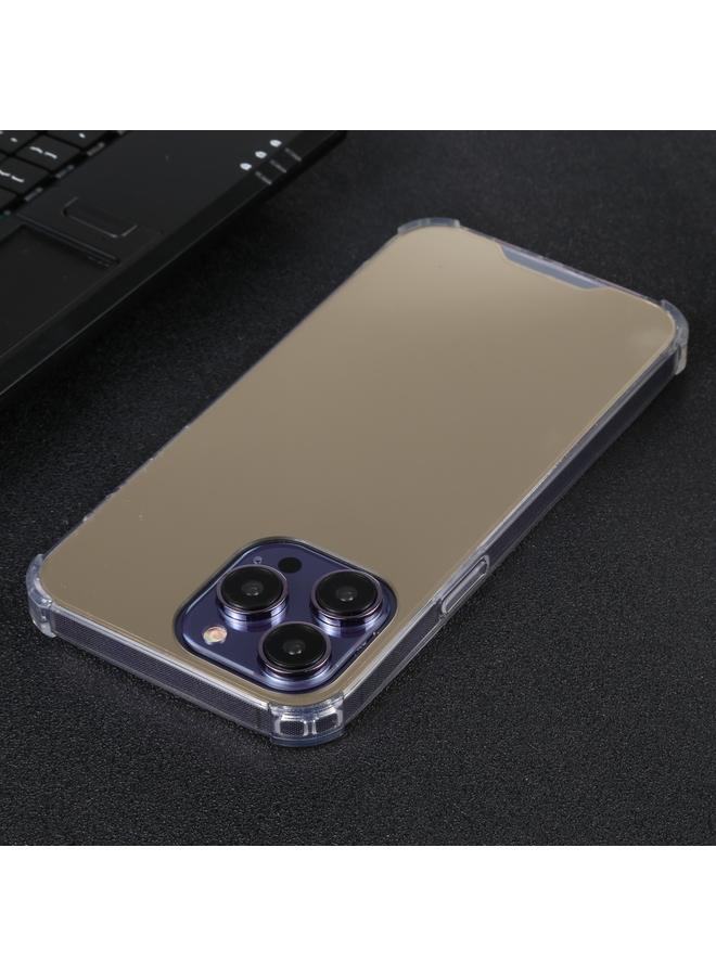 S-TOP Case For iPhone 14 Pro Max Electroplated Mirror Acrylic Four Drop TPU Phone Case - Image 4