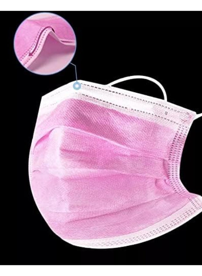 بارق عبوتين بارق كمامات طبية للأطفال لون زهري العبوة 50 قطعة - Image 5