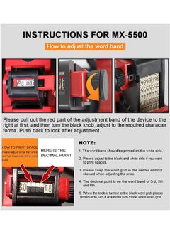 YelaJoy Handheld label machine kit, price machine with labels, 1-line label machine, 1 price machine, 2 roll labels, and 5 ink wheels (red)  - Image 5