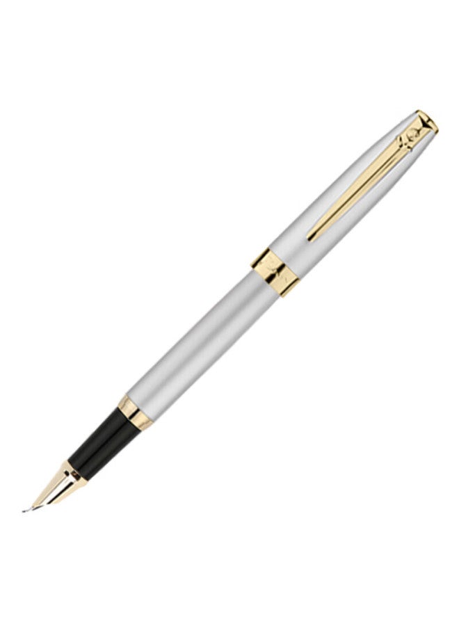Pimio Art Pen Bent Nib Calligraphy Fountain Pen For Men And Women, Adult And Student Writing Pen With Fine Nib 0.7Mm 717 Silver Grey - Image 4