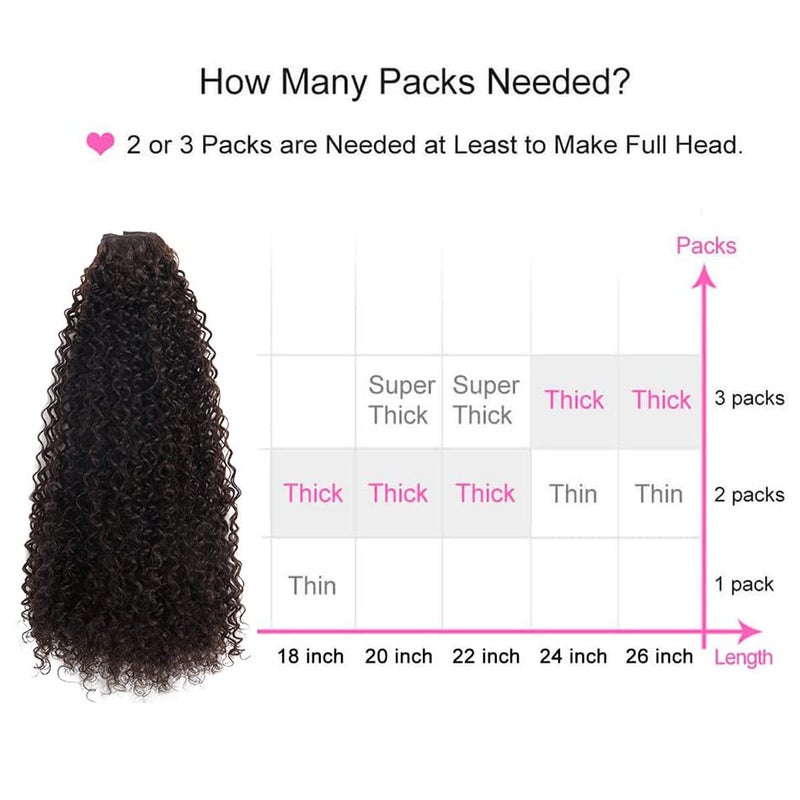 BHF 26 inch Kinky Curly Clip In Hair Extension, 140g Double Weft Full Head Heat Resistance Synthetic Hair Extension For Women 7pieces (#4-Curly) - Image 5