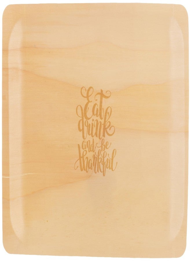 Perfect Stix - 10-Eat,Drink,be Thankful-Bulk 50 count 10" Disposable Wooden Plates with Thanksgiving Theme Print Eat, Drink, and be Thankful - Pack of 50ct - Image 2