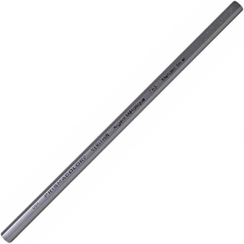 Prismacolor Verithin Metallic Silver Colored Pencils - Pack of 12