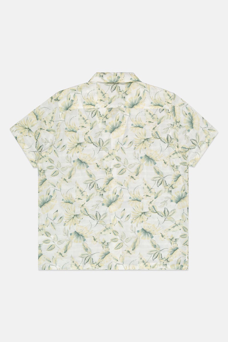Threadbare Men Regular Fit Short Sleeve Allover Print Casual Shirt, Multicolor - Image 4