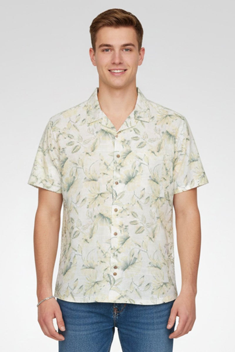 Threadbare Men Regular Fit Short Sleeve Allover Print Casual Shirt, Multicolor - Image 1