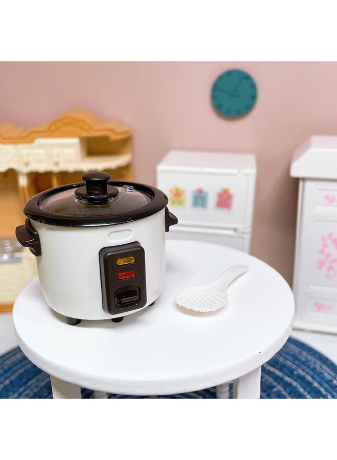 Bluejw Doll House Play House Kitchen Model Miniature Electric Appliance Mini Model Electric Cooker Simulation Food Play Scene Accessories - Image 4