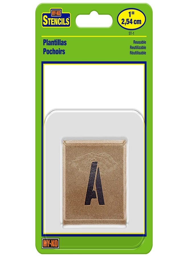 HY-KO Products ST-1 Number & Letter Stencils, 1 Inch, Tan - Image 1