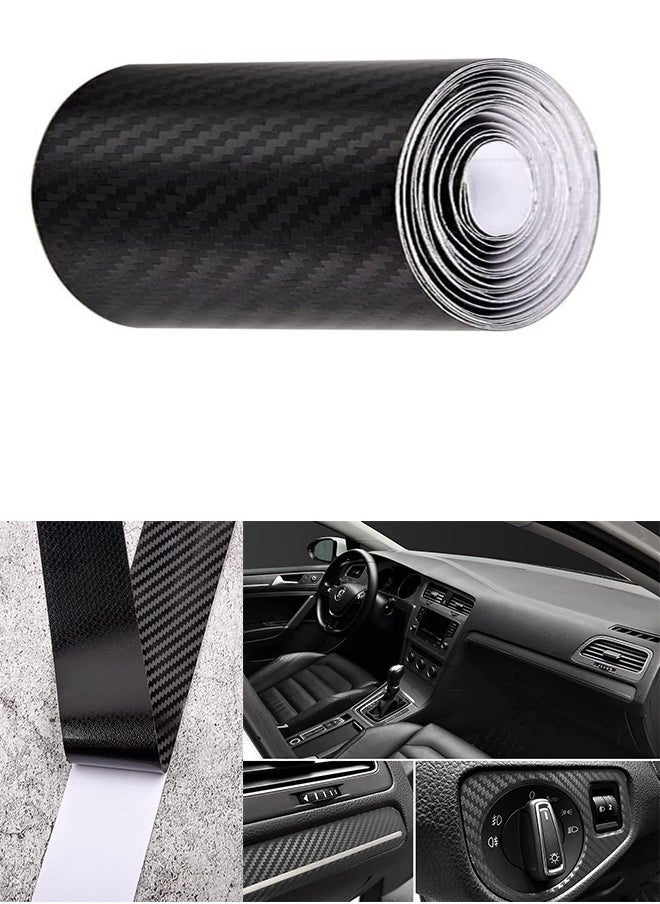 RATSAW 5D Car Carbon Fiber Sticker Strip Car Door Edge Guard Sticker Detailing Wrap Protective Film Vinyl Wrap Tape 7CM x 3M  - Image 1