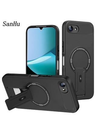 for iPhone 16e/17e Case,Skin-Friendly Feel,Fingerprint Resistant,Magnetic Wireless Charging Protective Soft Edges Phone Case for iPhone 16e/17e, Black.
