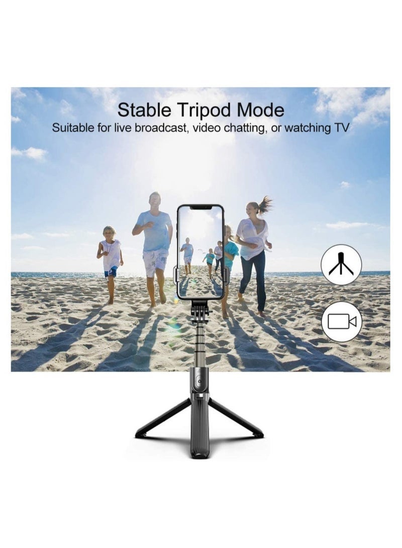 Selfie Stick Gimbal Stabilizer,  360° Rotation Tripod with Wireless Remote, Portable Phone Holder, Auto Balance 1-Axis Gimbal for Smartphones Tiktok Vlog Youtuber Live Video Record - Image 5