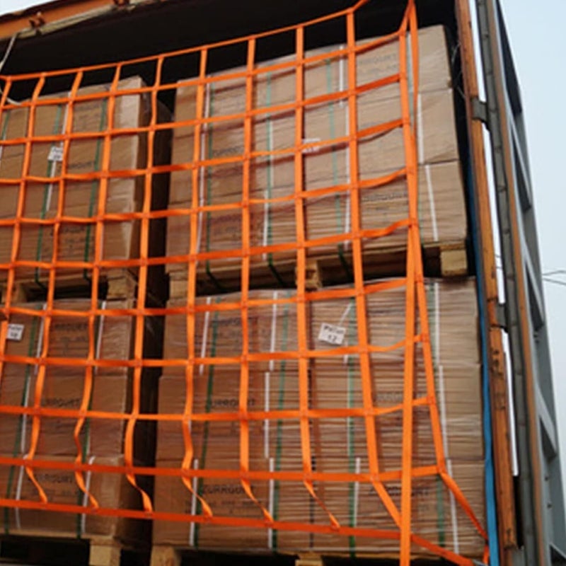 MekUk Web Cargo Lifting Bag Polyester Lifting Nets Hanging Lifting Cargo Net Lift Net for Industrial Loading and Unloading Tools Used for Cranes(2.5X2.5M/Mesh 15cm/Load 1t) - Image 5