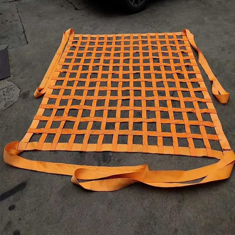 MekUk Web Cargo Lifting Bag Polyester Lifting Nets Hanging Lifting Cargo Net Lift Net for Industrial Loading and Unloading Tools Used for Cranes(2.5X2.5M/Mesh 15cm/Load 1t) - Image 1