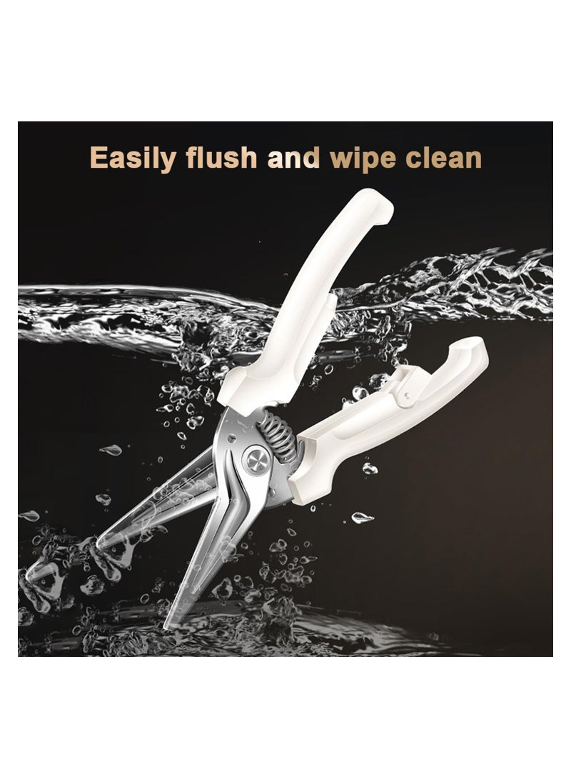 مقص المطبخ، مقصات ثقيلة من الفولاذ المقاوم للصدأ، مقصات طعام متعددة الاستخدامات، مقصات مطبخ موفرة للجهد لقطع اللحم والخضار والأسماك والدواجن، مقصات متعددة الاستخدامات. - Image 3