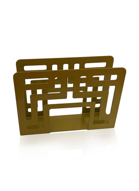 Dining Table Napkin Holder,Rectangular Arabic Style Napkin Holder, Perfect for Dining & Coffee Tables, Dining Rooms, Outdoor, Kitchen, Ideal for Restaurants, Hotels, Cafes and Bars(Golden)