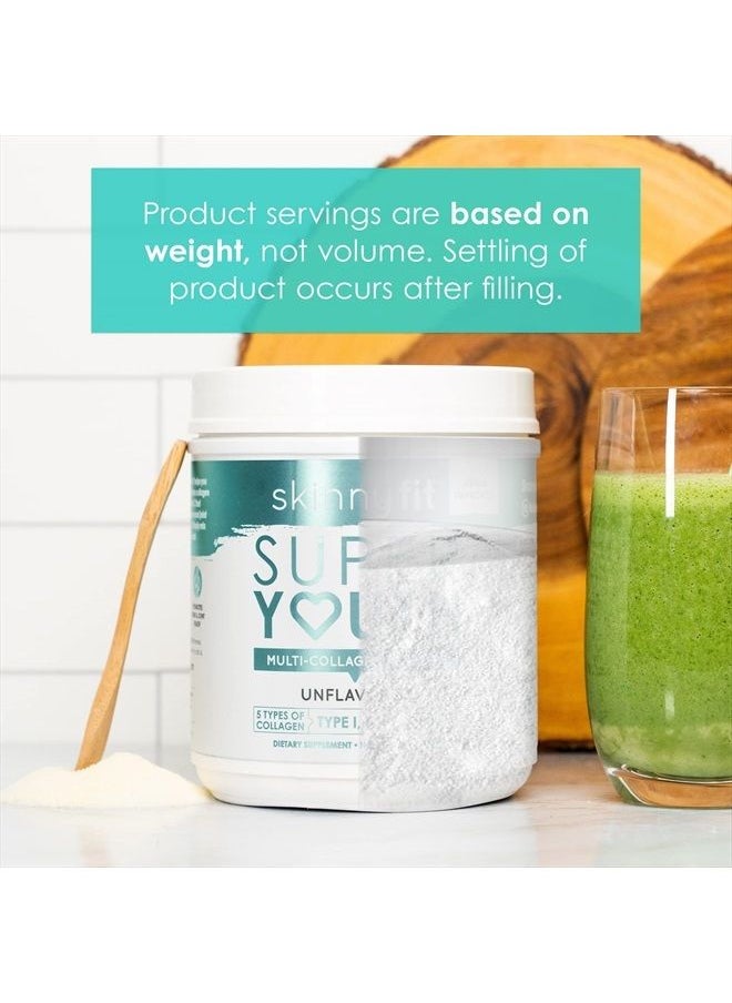 SkinnyFit - Super Youth Multi-Collagen Peptides Plus Apple Cider Vinegar, Hyaluronic Acid, & Vitamin C, Unflavored, Hair, Skin, Nail & Joint Support, Immunity, Healthy Metabolism, 28 Servings - Image 1