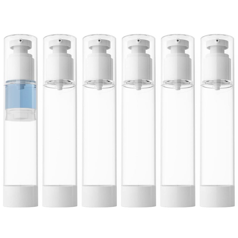 longway 4 Oz 120ml Clear Airless Cosmetic Cream Pump Bottle Travel Size Dispenser Refillable ContainersFoundation Travel Pump Bottle for Shampoo Pack of 6 - Image 3