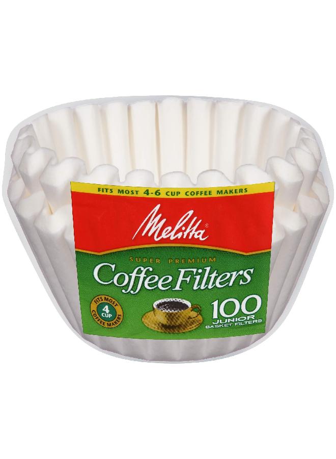 Melitta Junior Basket Coffee Filters White 100 Count - Image 1