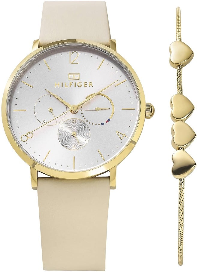 TOMMY HILFIGER - Women's Analog Round Shape Leather Wrist Watch 2770046 - 40 Mm - Image 1