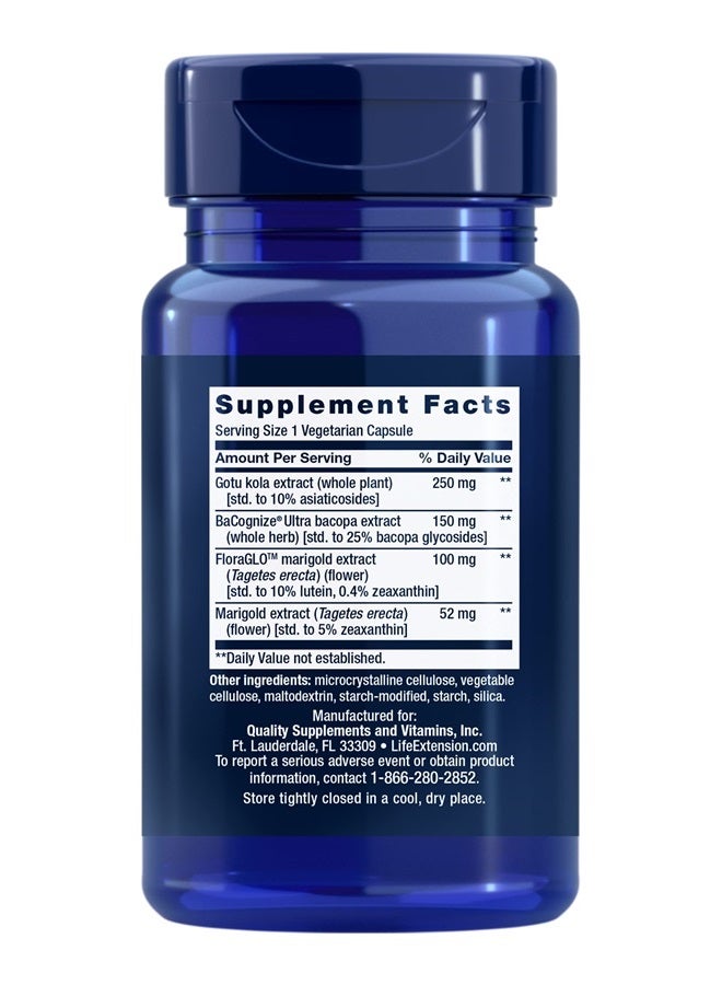 Life Extension نوتروبيك الدماغ السريع، 30 كبسولة نباتية - تعزيز أداء الدماغ، التعلم والاحتفاظ، مكمل دماغي - 1-يومي، خالي من الغلوتين، غير معدل وراثيًا - Image 2