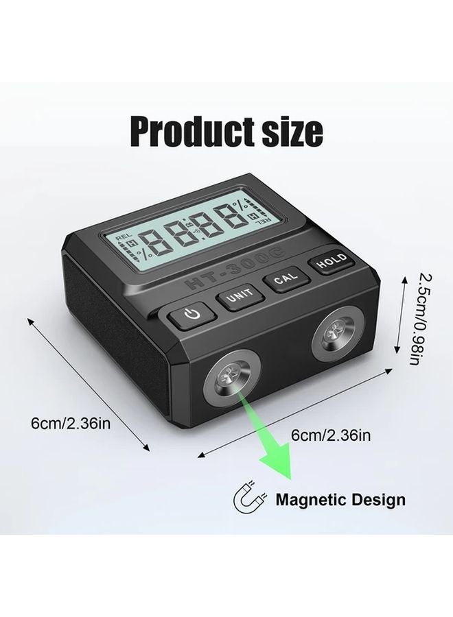Black Digital Protractor And Magnetic Level Gauge With LCD Display - Image 3