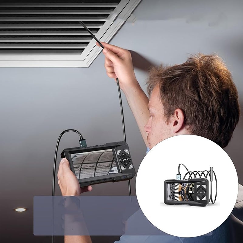 4.3 بوصة شاشة ملتوية 5 ميجابكسل كاميرا تفتيش مجاري التكييف مجموعة فني محترف - Image 3