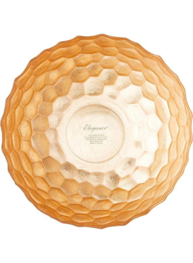 Elegance Odessa Gold Glass Bowl, 9.5-Inch - Image 4