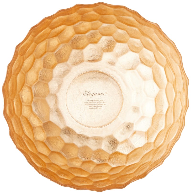 Elegance Odessa Gold Glass Bowl, 9.5-Inch - Image 3