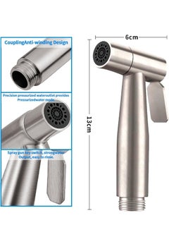 Yoawllty Shattaf Bidet Sprayer Head, 2 Mode Portable Bidet, Stainless Steel Handheld Bidet Sprayer, Cloth Bathroom Bidet Sprayer for Kitchen and Toilet Cleaning  - Image 3