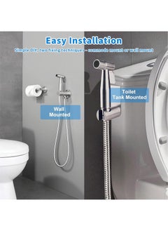 Yoawllty Shattaf Bidet Sprayer Head, 2 Mode Portable Bidet, Stainless Steel Handheld Bidet Sprayer, Cloth Bathroom Bidet Sprayer for Kitchen and Toilet Cleaning  - Image 4