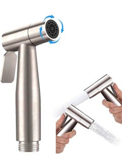 Yoawllty Shattaf Bidet Sprayer Head, 2 Mode Portable Bidet, Stainless Steel Handheld Bidet Sprayer, Cloth Bathroom Bidet Sprayer for Kitchen and Toilet Cleaning  - Image 1
