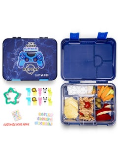 Eazy Kids صندوق غداء بينتو 5 و4 قابل للتحويل مع مجموعة قطع الساندويتشات، لعبة تناول الطعام والنوم  - Image 1