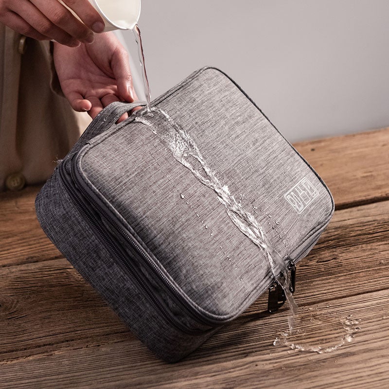 Runhui Three-Layer Digital Bag Multifunctional Data Cable Storage Bag Mobile Power Headset Storage Bag Factory - Image 5