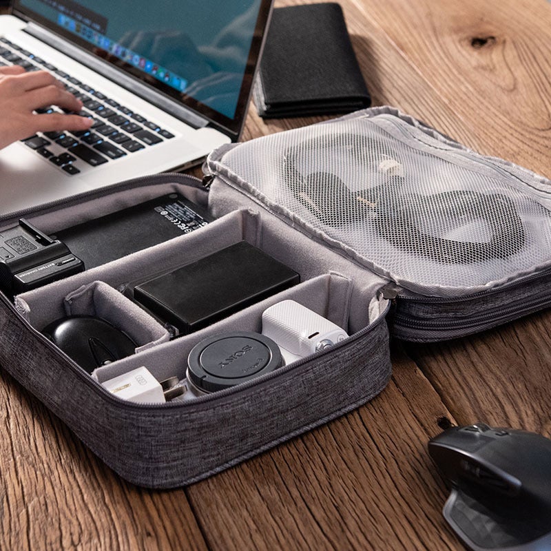 Runhui Three-Layer Digital Bag Multifunctional Data Cable Storage Bag Mobile Power Headset Storage Bag Factory - Image 4